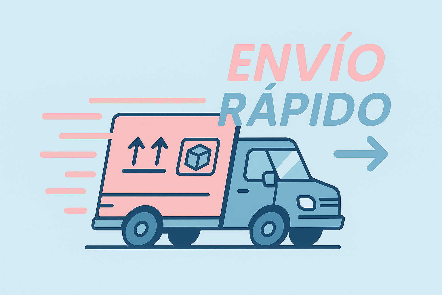 ENVIO RAPIDO  EN COLORES CELESTE Y ROSA